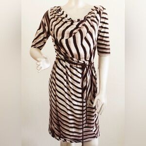 ETCETERA Brown and White Women's Dress, sz. 6